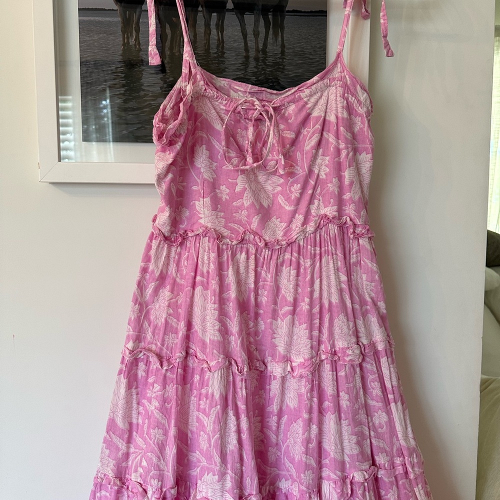 Monsoon and Beyond Pink Floral Maxi Dress